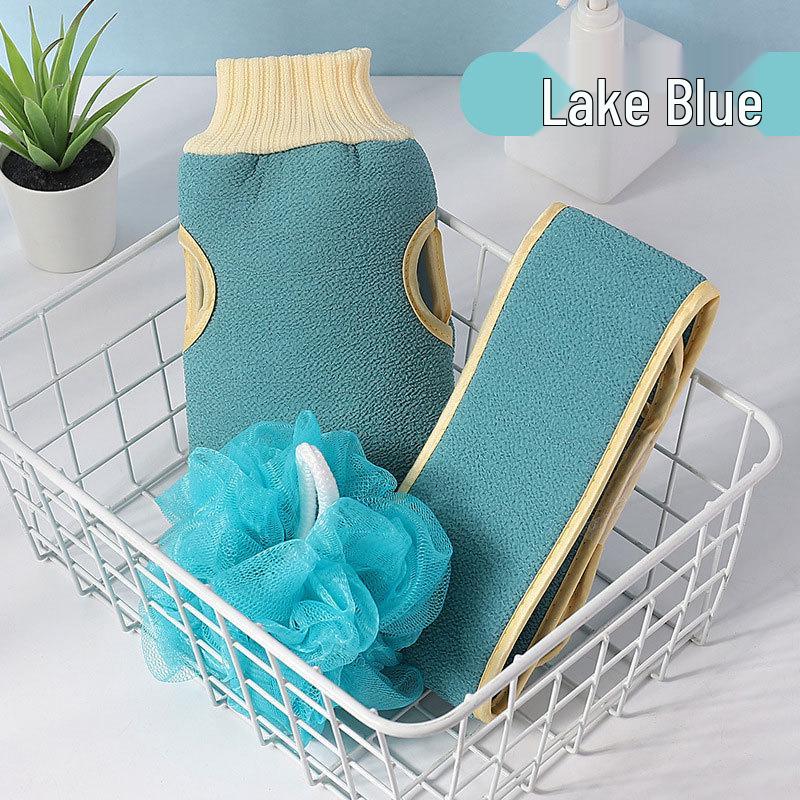 Exfoliating Back Scrubber & Bathing Glove Set with Bath Ball and Washcloth