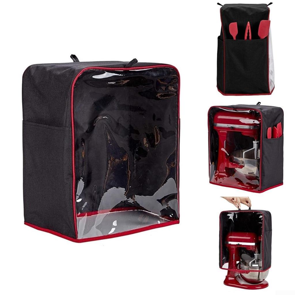 Dustproof Protective Cover With Transparent Panel And Detachable Bottom Pad For Stand Mixer Blender Storage Bag