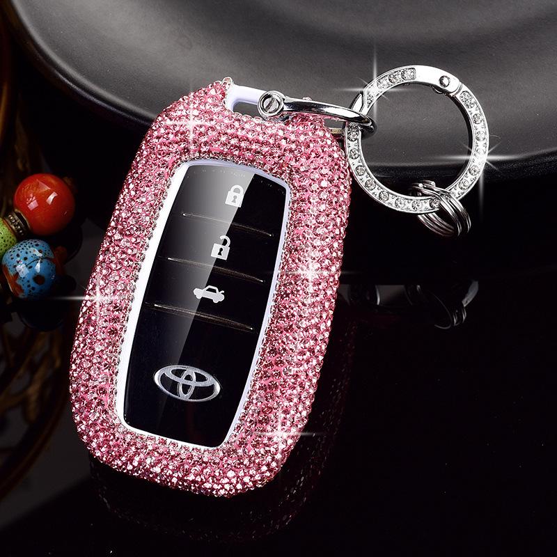 Compatible Toyota Key Case for Corolla, Camry, Avalon, RAV4, Venza, Highlander, and C-HR - Women's Buckle Design
