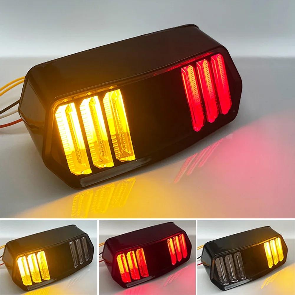 12V Motorcycle DRL Daytime Running Lamp Flowing Taillight Brake Turn Signal Indicators All in One Universal Motorcycle Lights