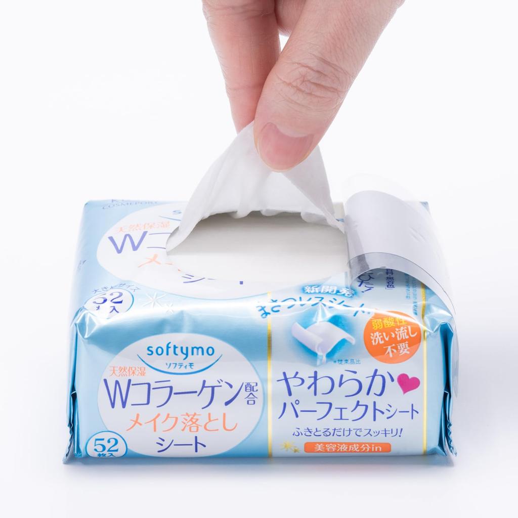 KOSE Softymo Makeup Remover Sheet Refill 52 Sheets (Collagen)