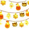 Halloween String Lights with LED Pumpkin and Lights for Outdoor Holiday Decoration