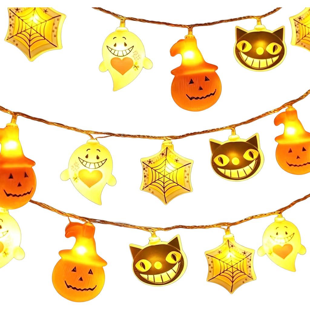Halloween String Lights with LED Pumpkin and Lights for Outdoor Holiday Decoration