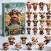 2026 Christmas Countdown Advent Calendar 3D PVC Ornament Decorative Hanging Figurine Home Holiday Display