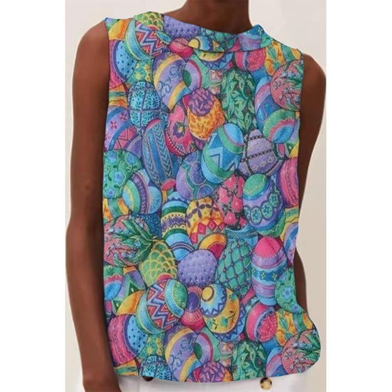 Soccer Mom Tie Dye Floral 3D Print Tank Top New Women Streetwear Y2k Tops Oversized Vest Off Shoulder Female Sleeveless Camisole