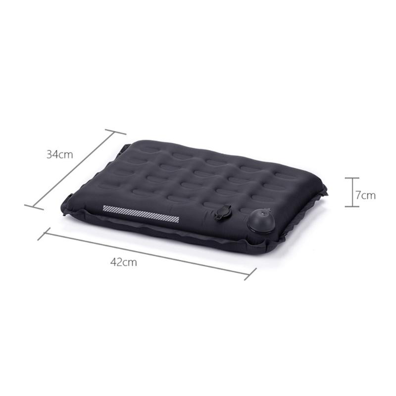 Extremely thin 2.75 In Depth Push To Fill Inflatable Seat Pad For Hiking Backpacking With Mini 5x8x10cm Carry Size