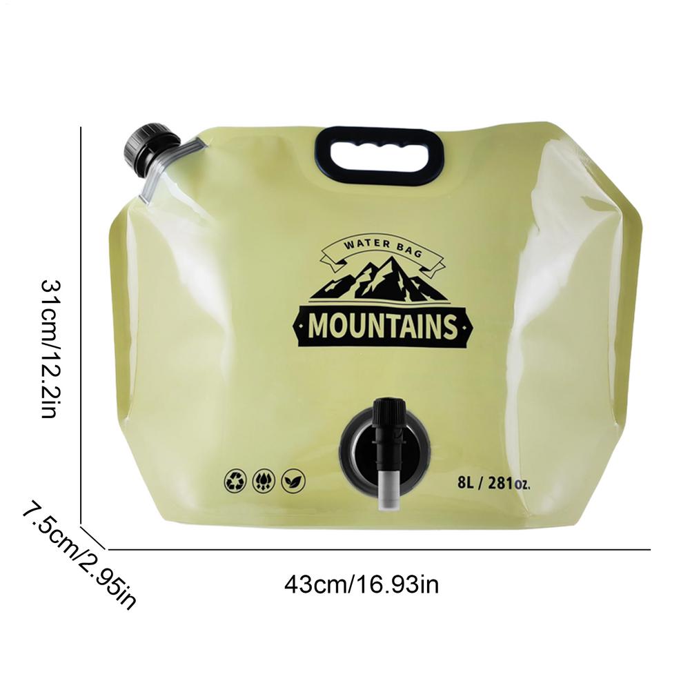 

8L Food Grade Folding Water Bag - Outdoor Camping Portable, Thickened Soft Large Capacity travel camping outdoor хакі