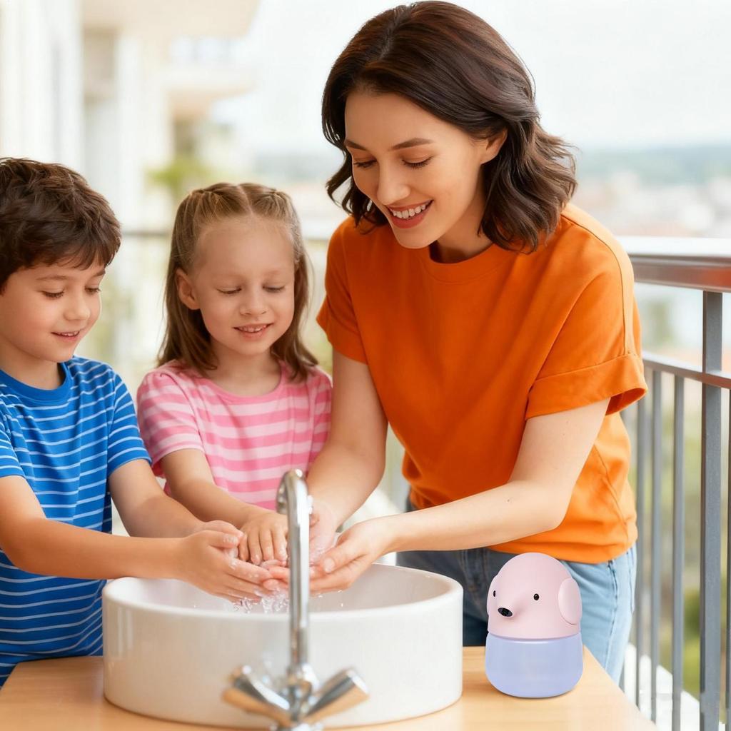 Dispenser Automatico di Sapone Schiumogeno Ricaricabile Impermeabile Senza Contatto Cucina Dispenser Automatico di Detersivo per Piatti Per Piano Bagno