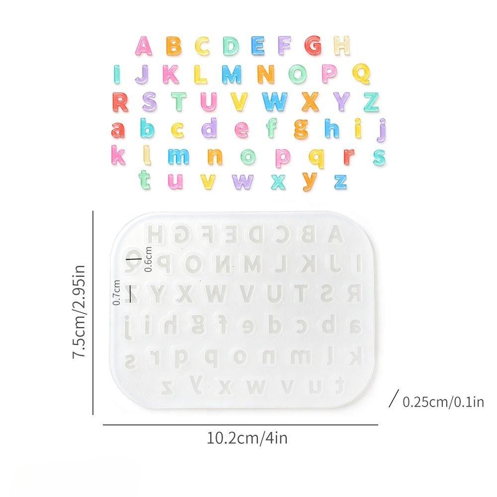 DIY Mini Letter Crystal Mould Non-stick Resin Key Pendant Mold for Jewelry Accessories