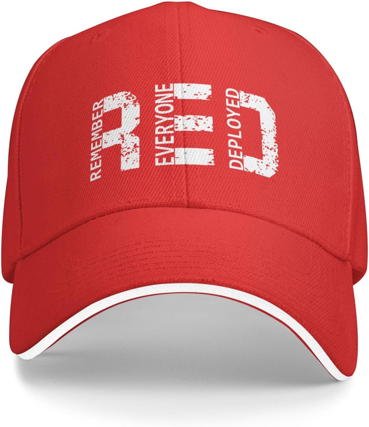 Remember Everyone Deployed RED Tribute Baseball Cap Polyester Adjustable Unisex Adult One Size