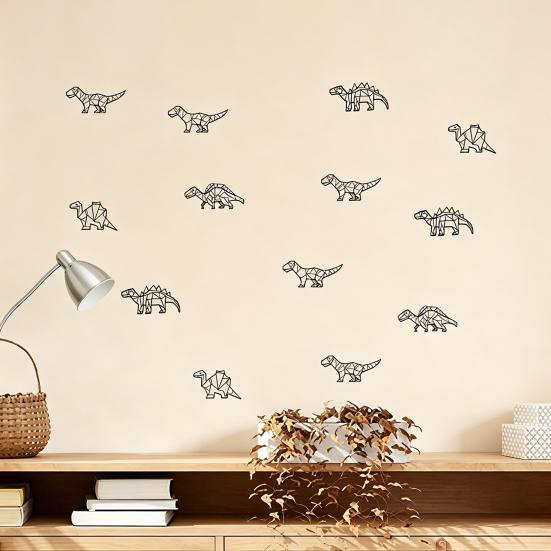 6Pcs Dinosaur Wall Stickers, Self-Adhesive Wall Decals, Removable Cartoon Dinosaur Stickers, Peel And Stick Wall Decals for Bedroom Living Room