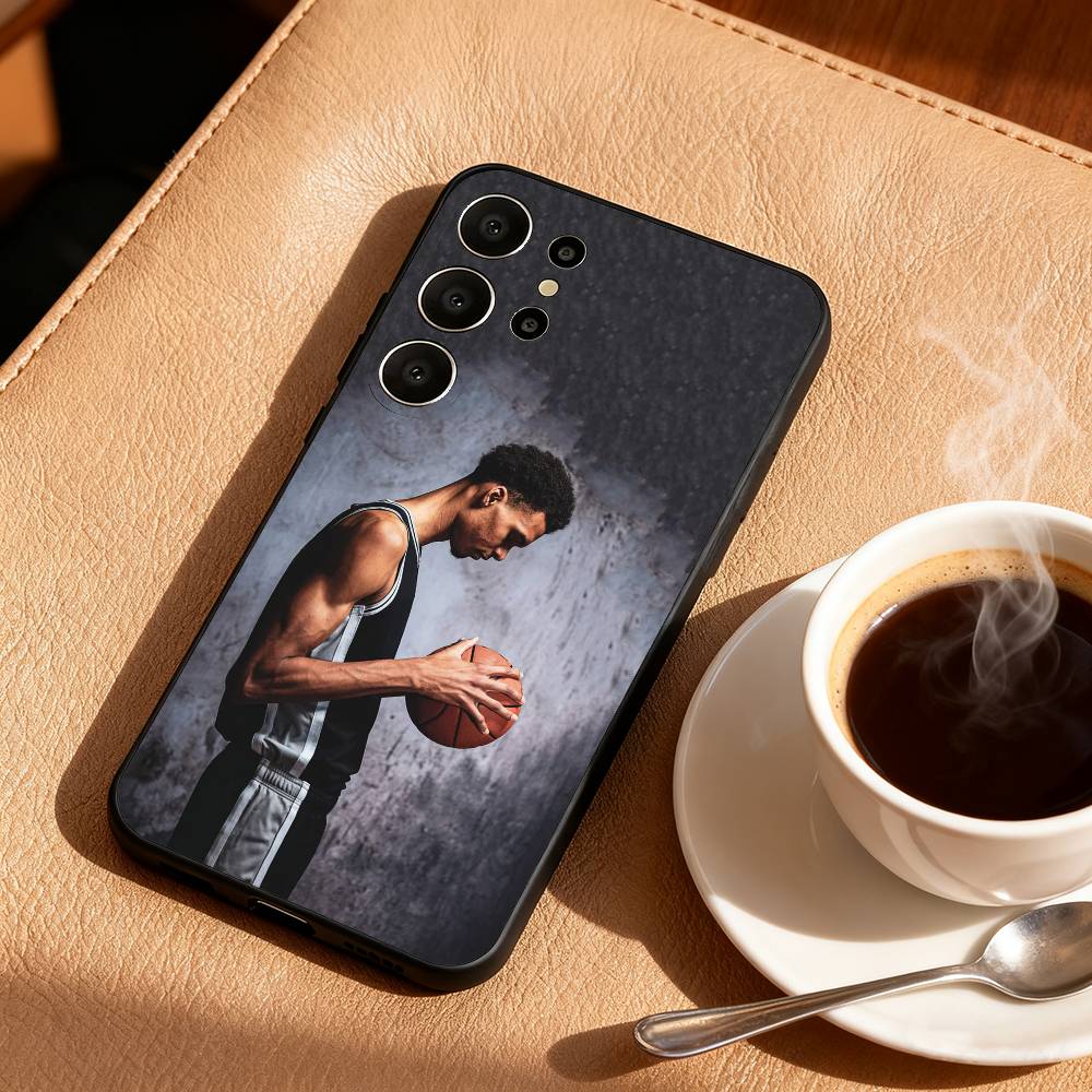 

V-Victor W-Wembanyama Phone Case For Samsung S25,24,23,22,30,21,10,9,Ultra,Plus,Lite,FE Soft Black Case Samsung S21fe