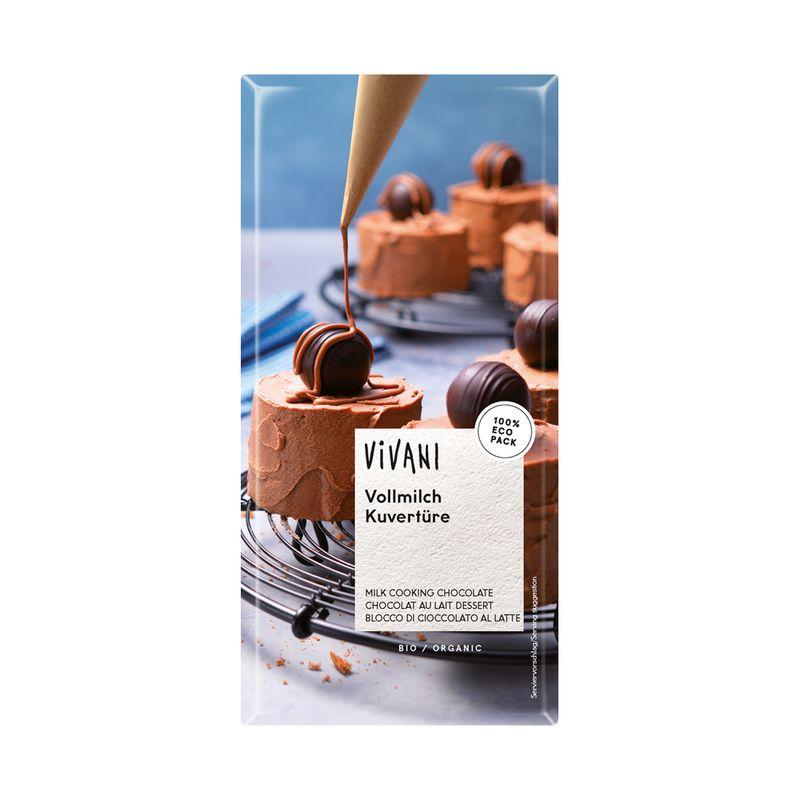 Vivani Couverture Milk Chocolate 150g