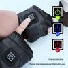 Rechargeable Heated Half-Finger Cycling Gloves for Cold Weather - Unisex Autumn/Winter Wear
