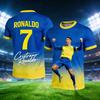 Maglia da Calcio Ronaldo 7 Stampa 3D Sportiva Asciugatura Rapida Traspirante T-shirt da Uomo Divisa Allenamento Squadra Club Genitore-Figlio Manica Corta