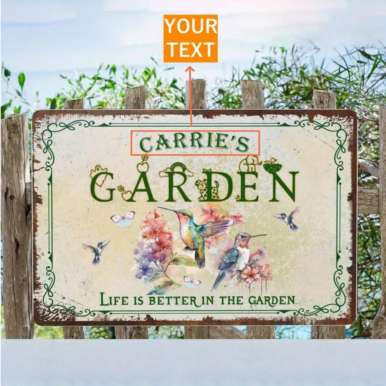 Personalized Waterproof Metal Garden Sign Outdoor Yard Wall Decor белый