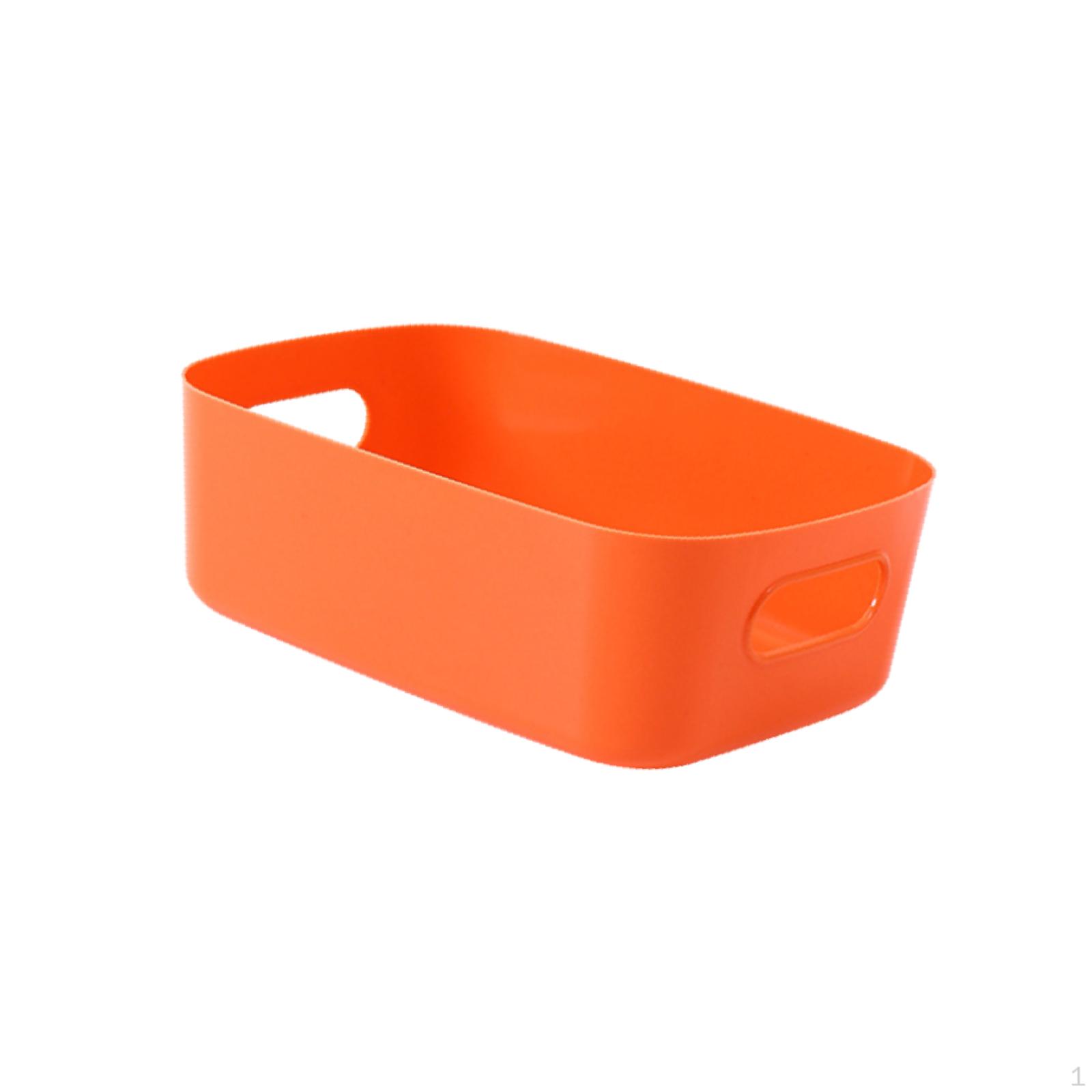 

Настольный ящик для хранения, штабелируемая корзина, органайзер для косметики для офисного шкафа оранжевый