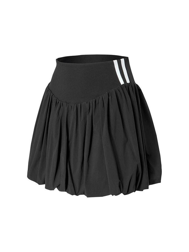 2025 Summer Women's Short Sleeve Tulip Casual Badminton and Tennis Skirt Set