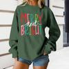 Women's Loose Comfortable Casual Fashionable Character Printing Round Neck Long Sleeved Sweatshirt