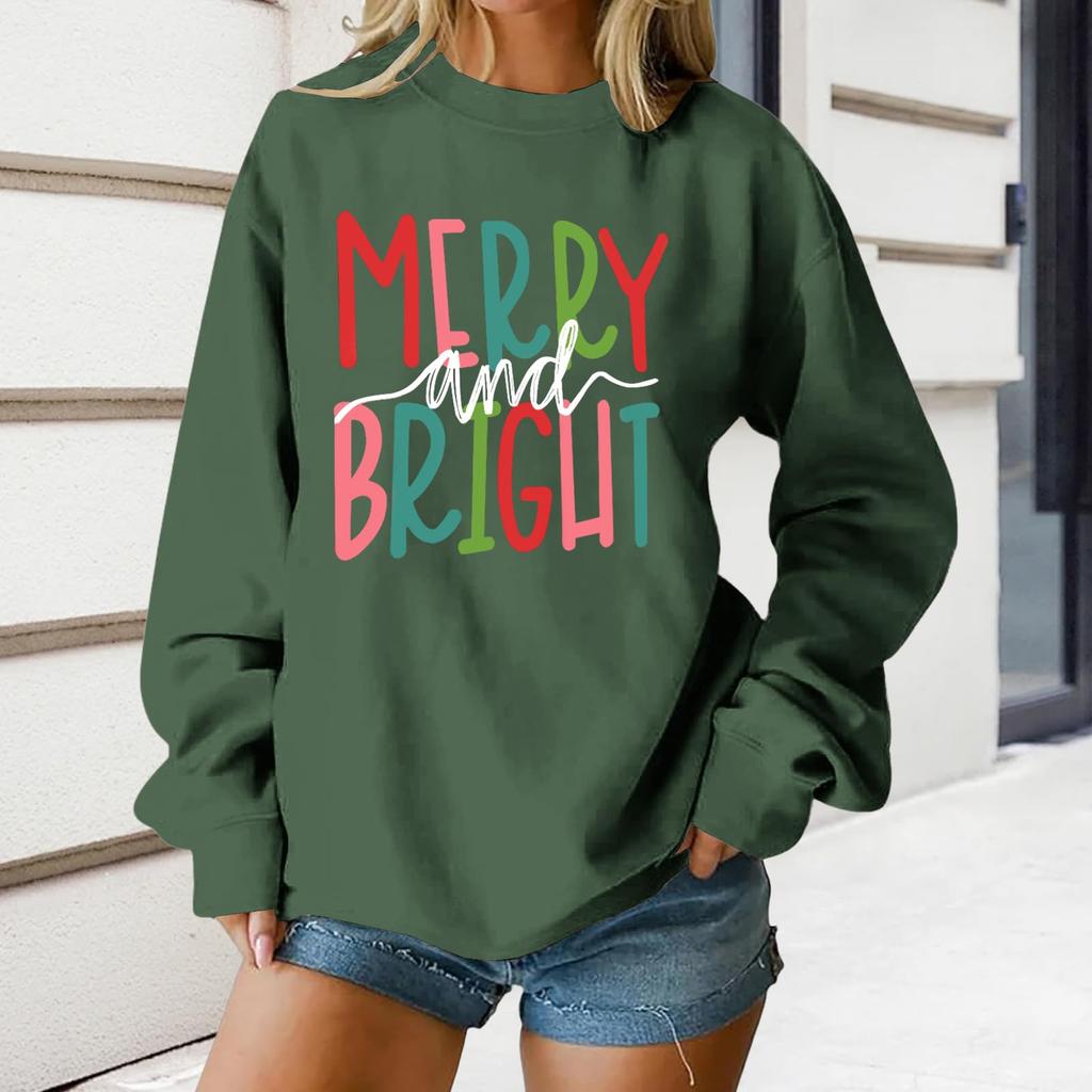 Women's Loose Comfortable Casual Fashionable Character Printing Round Neck Long Sleeved Sweatshirt