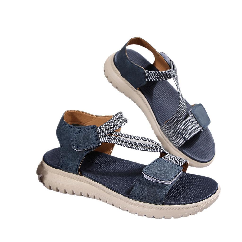 Large size wedge sandals women's summer 2025 new fashion ku new Velcro sandals women