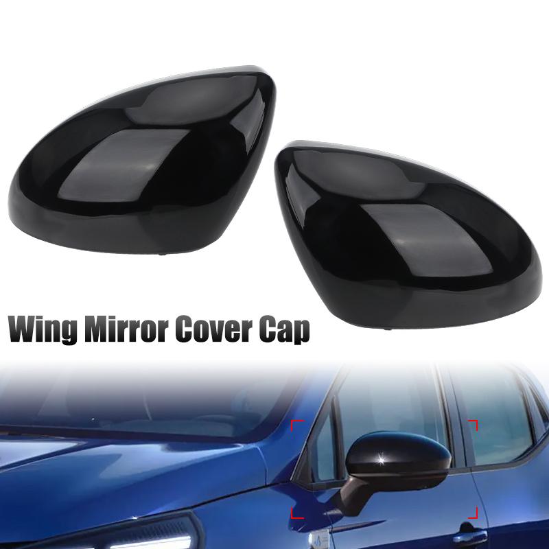 Rearview Mirror Cover Cap For Renault Clio  MK5      2024 2025 Black /White Door Wing Rear View Mirror Cover