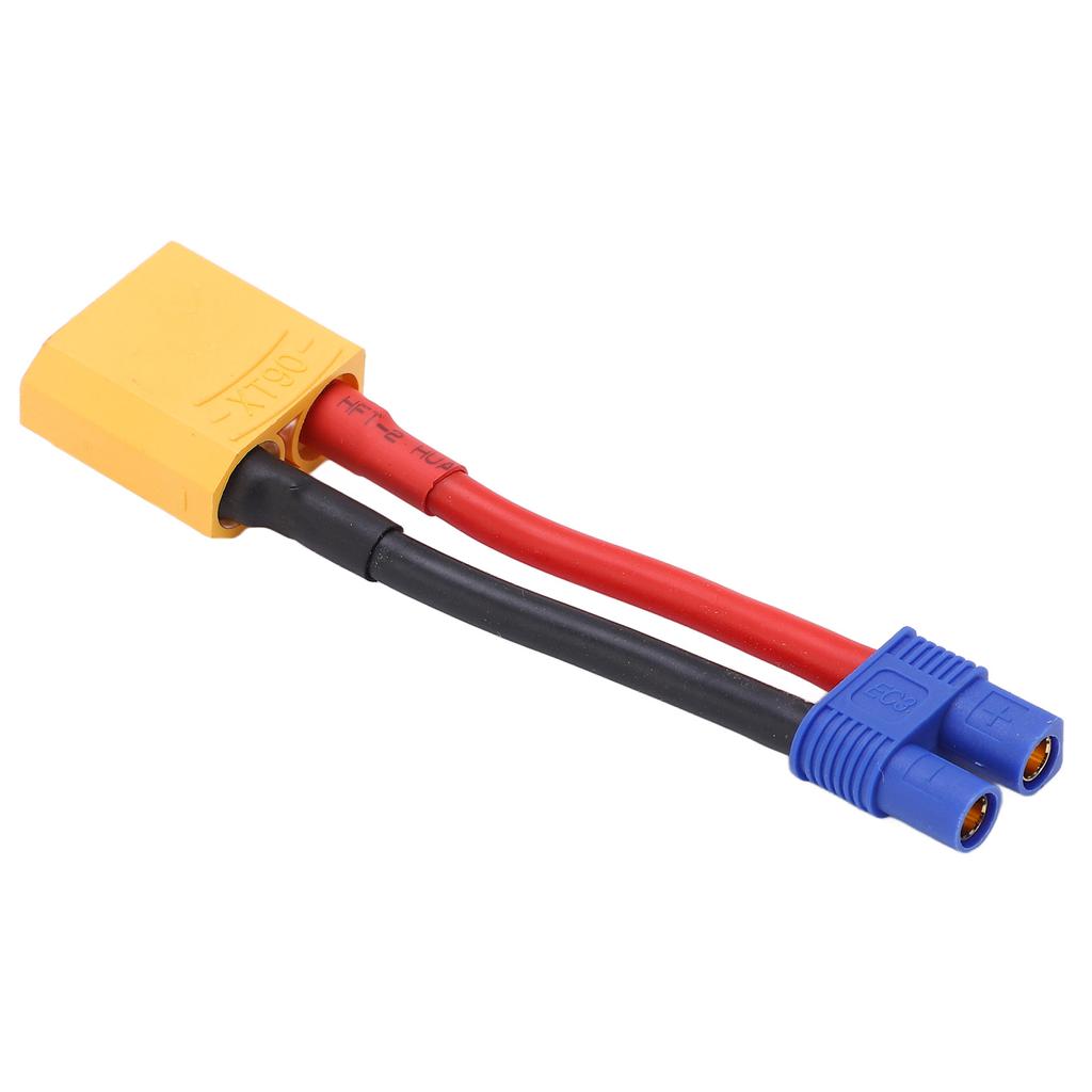 XT90 Female to EC3 Male Cable Reusable Connector Ends Safe Shell 12AWG 94mm 3.7in Length XT90 Male Plug for RC Car Model