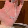 French Pearl Bow Necklace Women's Premium Collarbone Chain Sweet Temperament Versatile Neck Chain Light Luxury Exquisite Jewelry