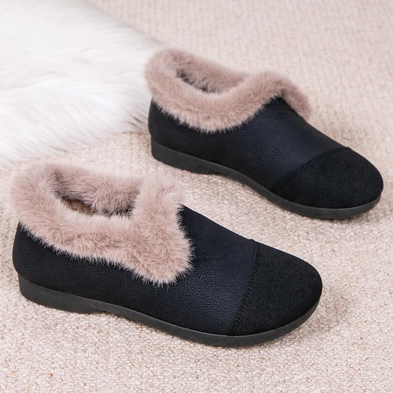 () Mao Mao shoes women's retro fleece Doudou shoes fleece thickened thermal cotton shoes casual