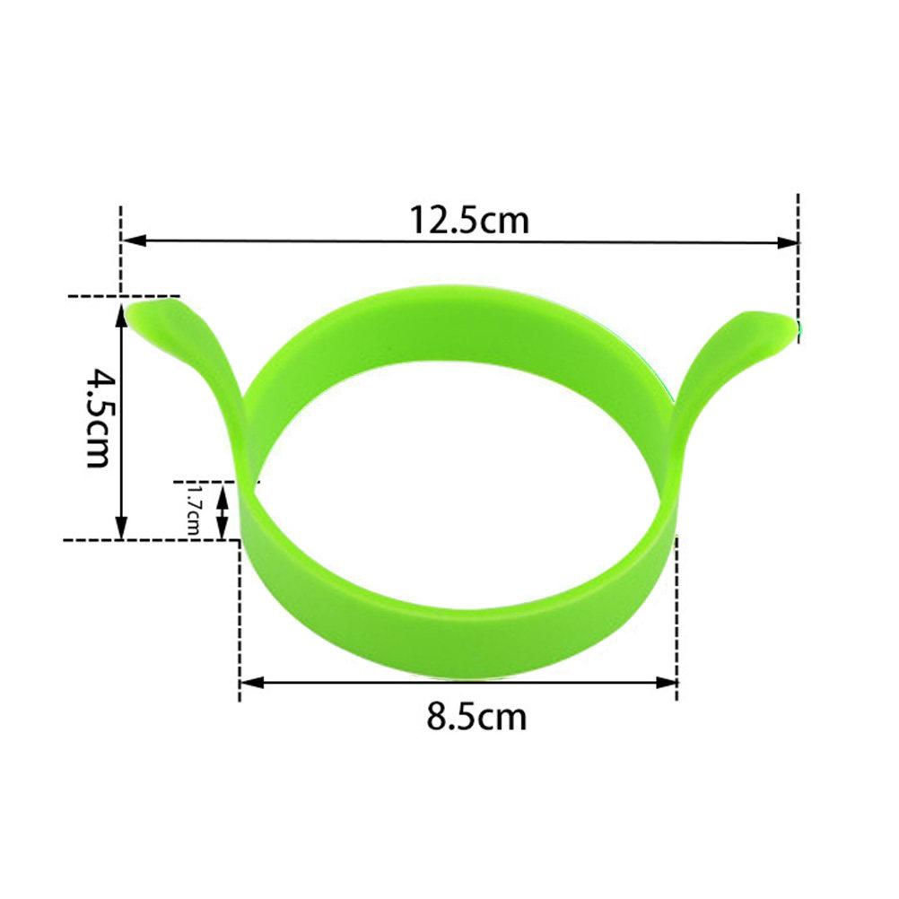 Silicone Egg Ring for Fried Eggs Pancakes Omelettes Poached Eggs Breakfast Sandwiches Nonstick Heat Resistant 240C Food Grade