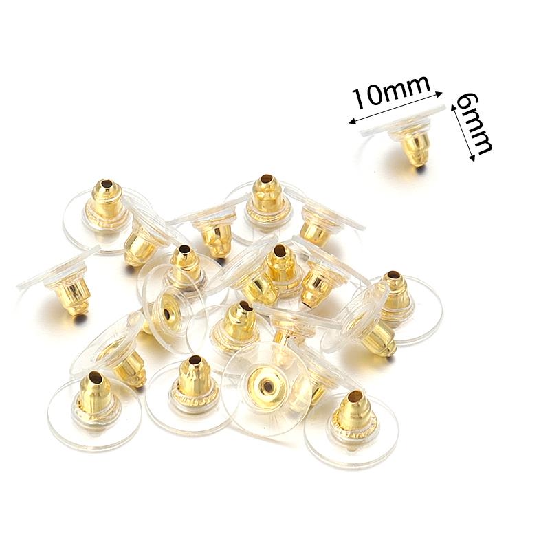 100pcs/Lot Rubber Ear Backs Stopper Earnuts Stud Earring Back Supplies For DIY Jewelry Findings Making Accessories Wholesale
