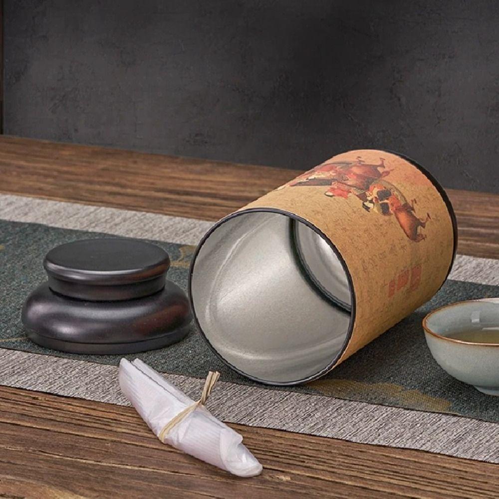 Portable Tea Can Vintage Metal Storage Box Decorative Accessories Tea Storage Jar Living Room