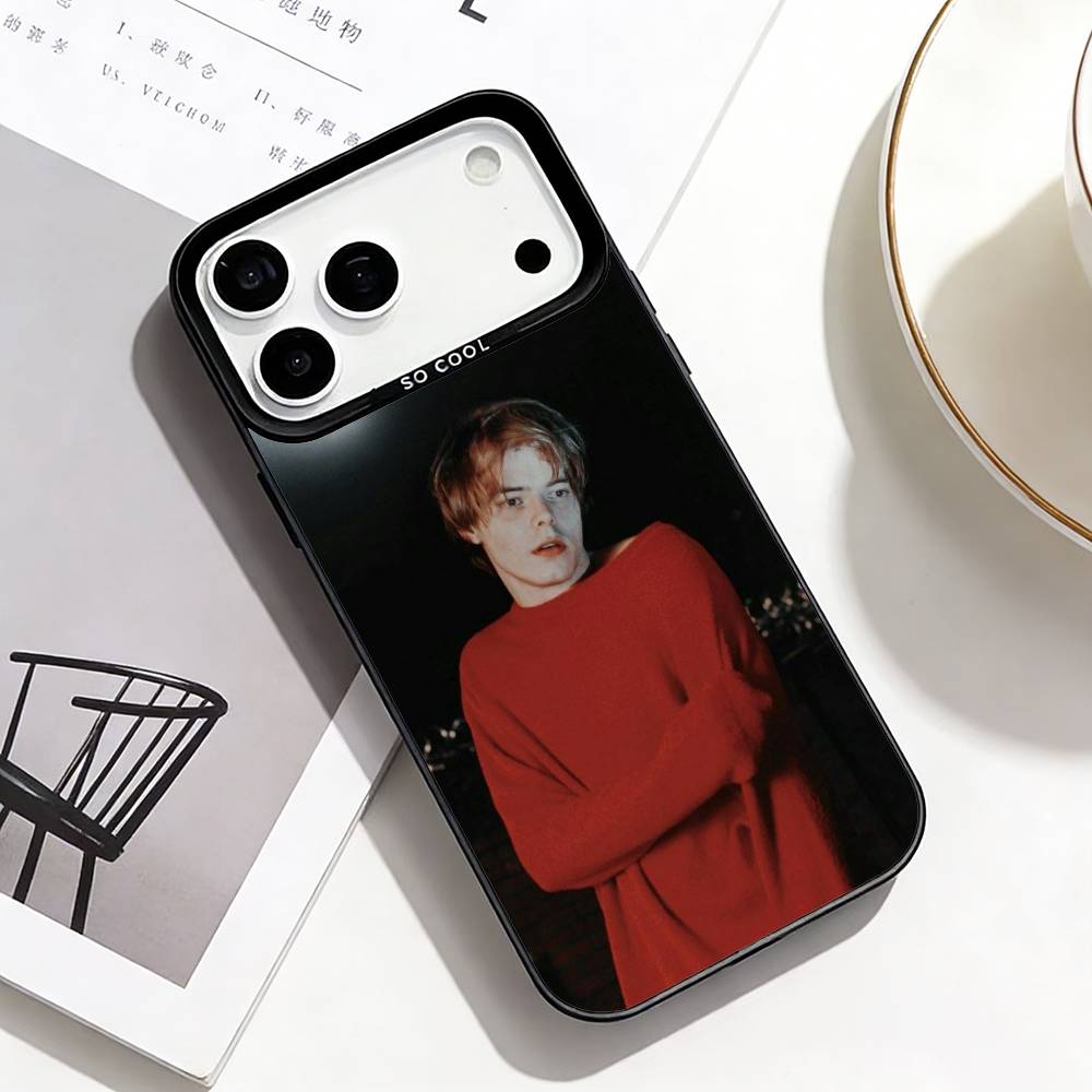 Indie Rock D-Drummer Charlie Heaton Phone Case For iPhone17,16,15,14,13,12,11 Plus,Pro Max Black Border Silver  Plated Cover