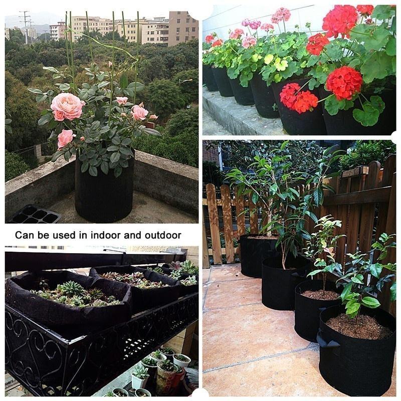 1/2/3/5/7/10 Gallon Black Plants Growing Bag Vegetable Flower Aeration Planting Pot Container PH