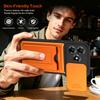 KEYSION Card Slot Holder Bag Phone Case for ZTE Blade A36 Slide Camera Protection Kickstand Shockproof Back Cover for Blade A36