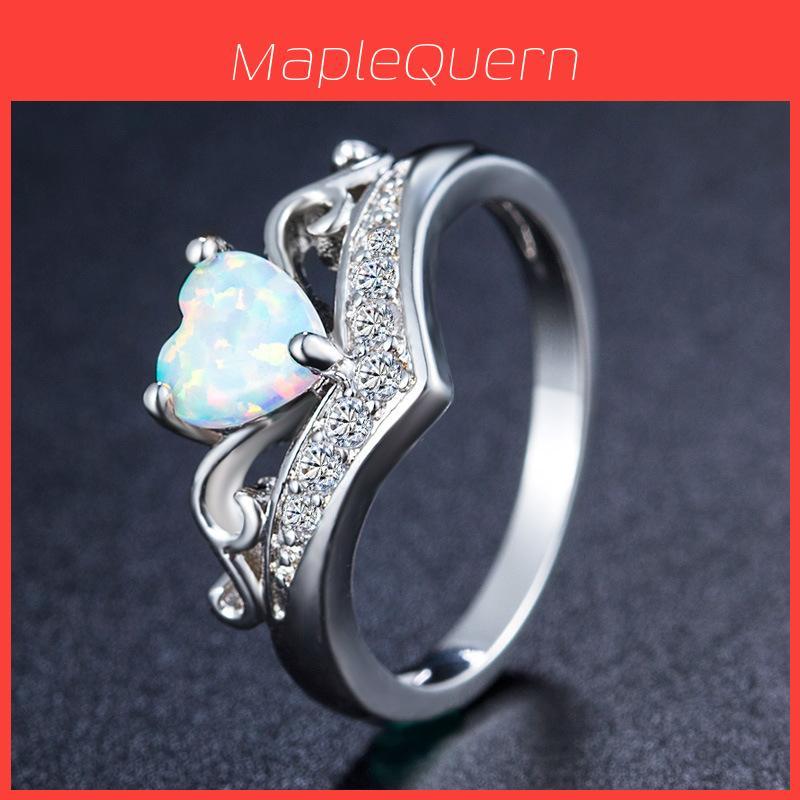 Creative European American Female Fashion Jewelry Heart-shaped Copper Ring Cy107