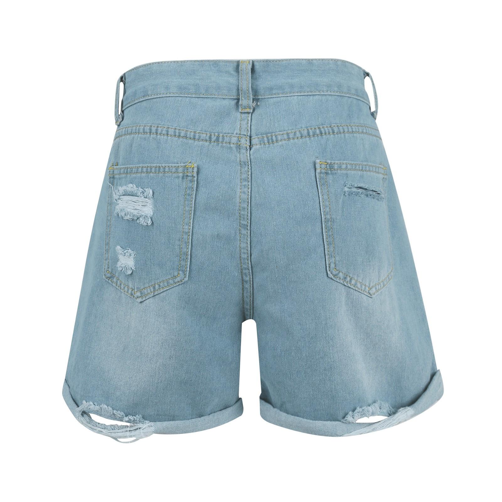 

Womens Comfy Summer Shorts Elastic Waist Pockets Casual Bull-puncher Knickers XL синий