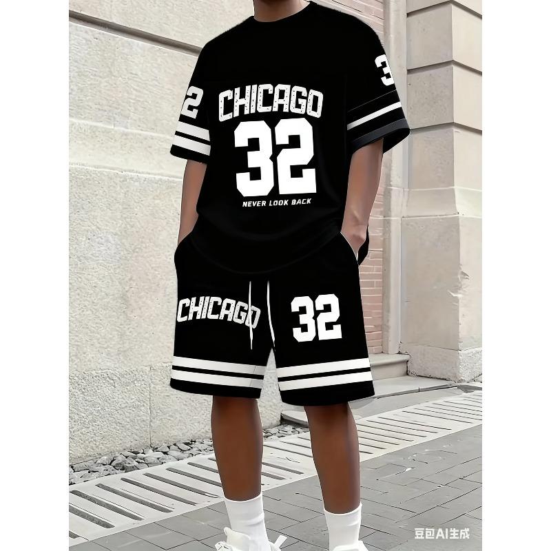 Casual Loose Men's Suit Fashion Printing Sport Wear Men’s