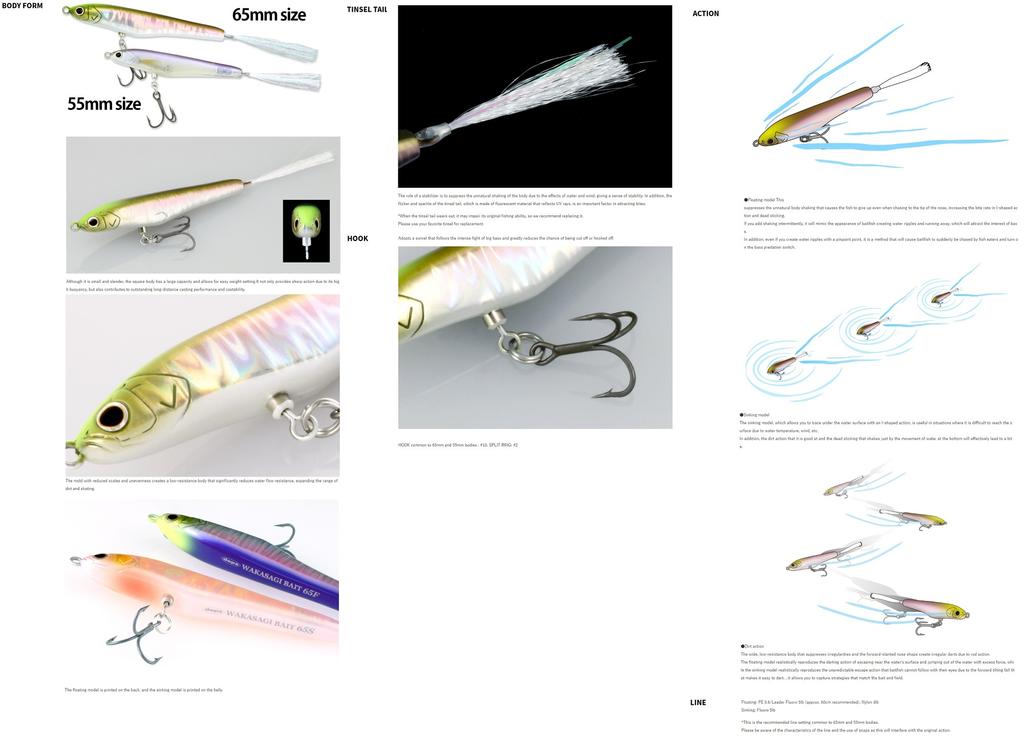 Deps Wakasagi Bait 65F 3.5 grams Floating Lure 05 (6058)