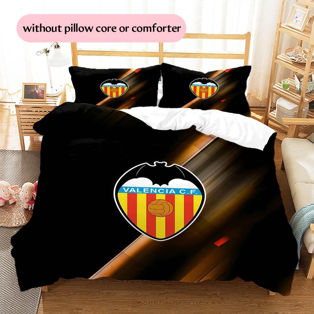 Valencia CF Pattern Bedding Quilt Set Home Decoration Gift (1 * Duvet Cover + 2 * Pillowcase Without Core)