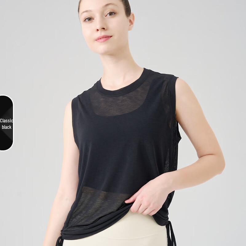 Women s Breathable Bamboo Slub Yarn Yoga Vest One Size