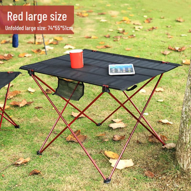 

Portable Aluminum Folding BBQ Table - Lightweight Roll-Up Design for Camping and Picnics