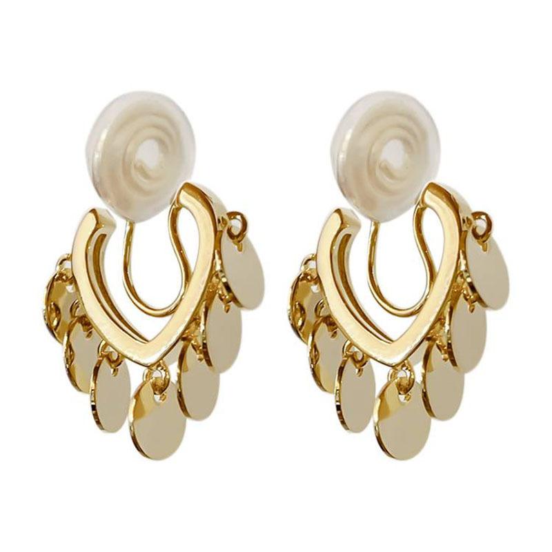 

ANENJERY серьги-клипсы с кисточками и сердечками для женщин, изысканные вечерние ювелирные изделия, подарок