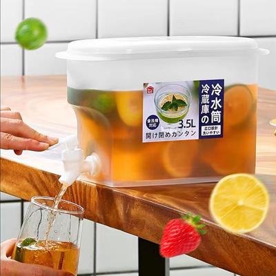 Pichet d'eau froide de grande capacité de 3,5 L Bouilloire froide avec robinet dans le réfrigérateur Distributeur de boissons glacées Réfrigérateur et robinet