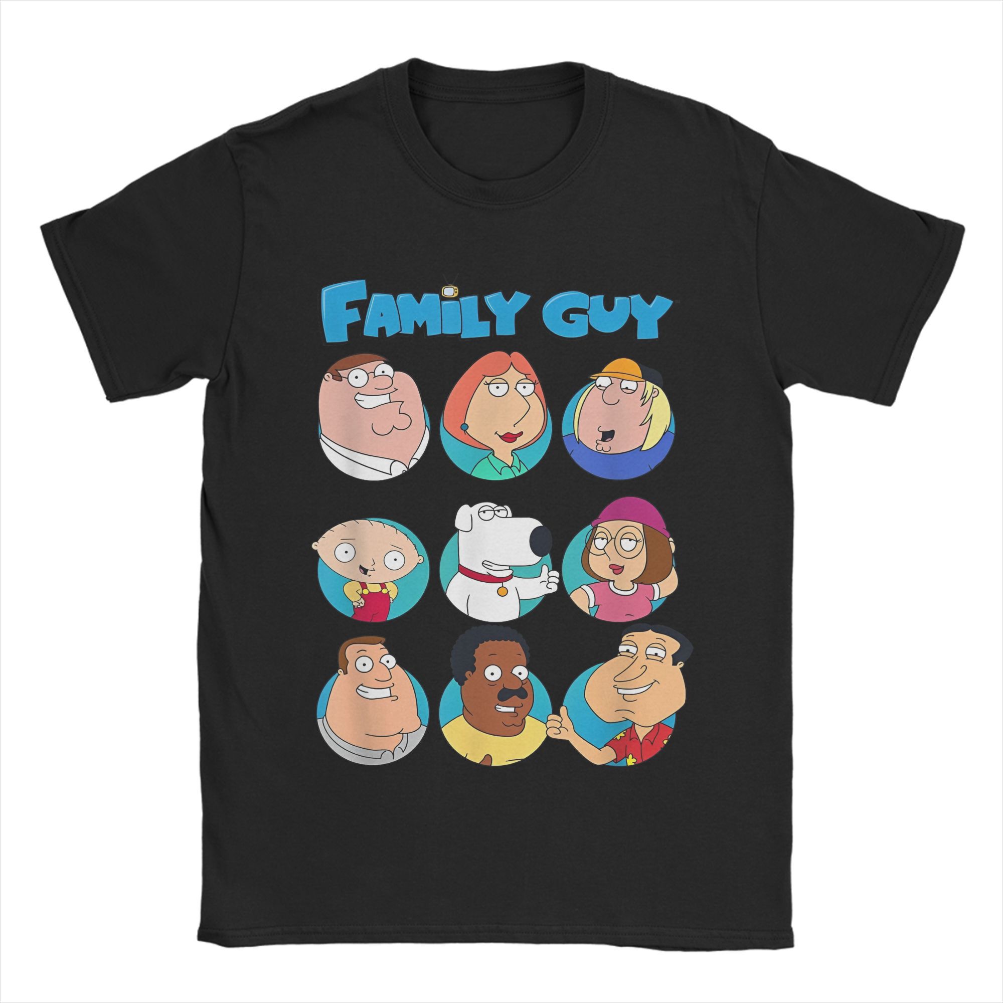 

Families Guys Cartoon Peter Stewie Dad Life Distressed T Shirts Pure Cotton Vintage T-Shirt Short Sleeve Clothes Plus Size 4XL