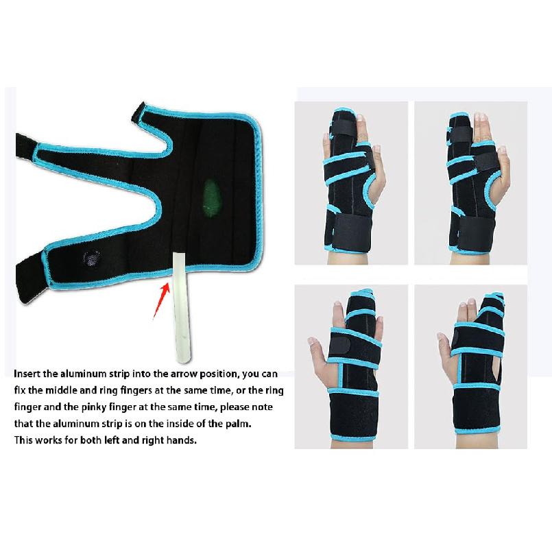 Finger Splint Adjustable Two Finger Stabilizer Straightener Immobilizer Hand Support Brace for Arthritis Fracture Broken Dislocated Trigger Finger