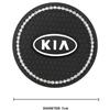 AABIV1 2 Pack Silicone Car Water Bottle Coaster Anti-Slip Mats for Kia EV6 Sorento Niro Stinger Ceed Carnival K5 K9 Soul Carens VQ Cade