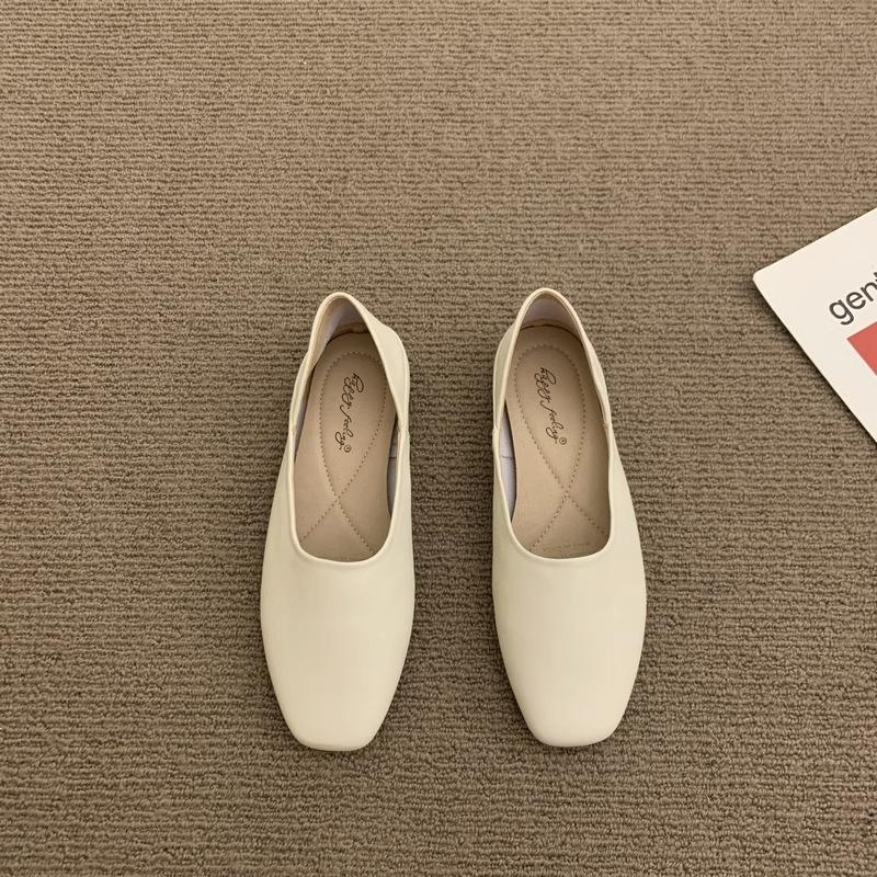 

Мягкие кожаные туфли на мягкой подошве для женщин, весна 2025, новые ретро-туфли в литературном и художественном стиле с одной педалью, женские шапочки на плоской подошве 35