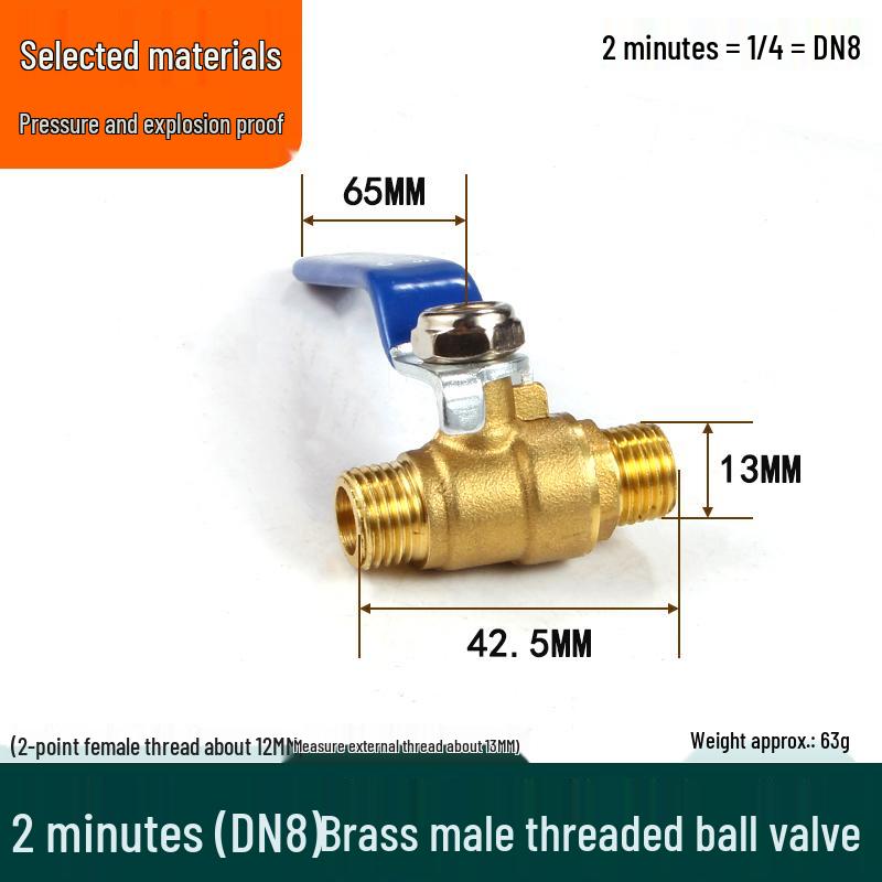 Check Valve: All-Copper Pneumatic Ball Valve – Thickened Tap Water Pipe Switch, Available in 4, 6, and 2-Point Mini Sizes