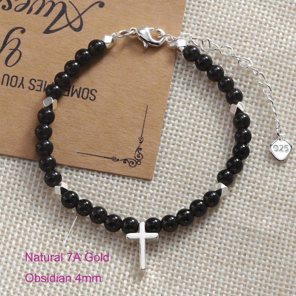 925 Silver Geometric Square Round Bead Bracelet For Women Personality Temperament Simple Hand Jewelry Party